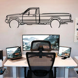 Comanche Car Silhouette Metal Wall Art - BrossHome Metal Wall Art