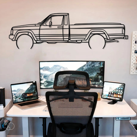 Comanche Car Silhouette Metal Wall Art - BrossHome Metal Wall Art