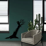 Crow with Tree Metal Garden Sign Decor - BrossHome Metal Wall Art