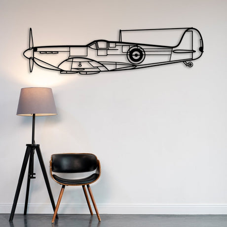 Custom Aircraft Wireframe Metal Decor - BrossHome Metal Wall Art