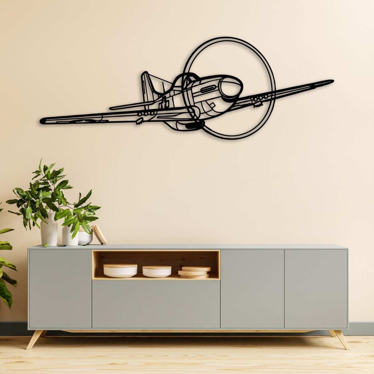 Custom Aircraft Wireframe Metal Decor - BrossHome Metal Wall Art