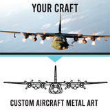 Custom Aircraft Wireframe Metal Decor - BrossHome Metal Wall Art