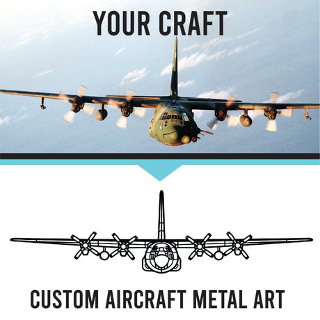 Custom Aircraft Wireframe Metal Decor - BrossHome Metal Wall Art
