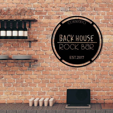 Custom Bar Name Metal Sign Wall Art Decor - BrossHome Metal Wall Art