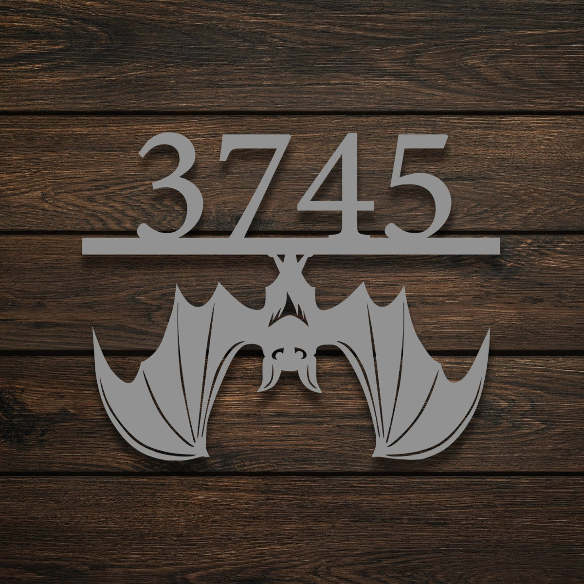 Custom Bat House Numbers Metal Garden Sign - BrossHome Metal Wall Art