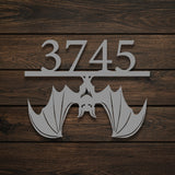 Custom Bat House Numbers Metal Garden Sign - BrossHome Metal Wall Art