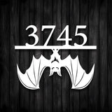 Custom Bat House Numbers Metal Garden Sign - BrossHome Metal Wall Art