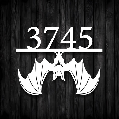 Custom Bat House Numbers Metal Garden Sign - BrossHome Metal Wall Art