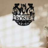 Custom Equestrian Heritage Monogram - BrossHome Metal Wall Art