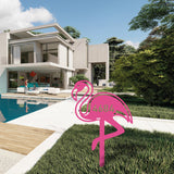 Custom Flamingo Address Garden Stake - BrossHome Metal Wall Art