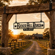 Custom Hanging Ranch Sign - Personalized Metal Outdoor Entrance Plaque with Chains - BrossHome Metal Wall Art