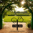 Custom Heart and Paws Stake Metal Garden Sign - BrossHome Metal Wall Art