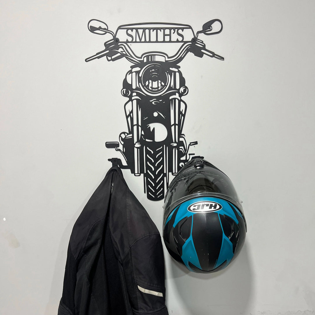 Custom Helmet Holder Motorcycle Custom Metal Wall Art - BrossHome Metal Wall Art