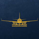 Custom Metal Airplane Wall Art - Personalized Aviation Decor for Office, Game Room, or Home - BrossHome Metal Wall Art