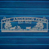 Custom Metal Farm Sign – The Anderson Farm – Established 1972 - BrossHome Metal Wall Art
