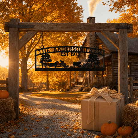 Custom Metal Farm Sign – The Anderson Farm – Established 1972 - BrossHome Metal Wall Art