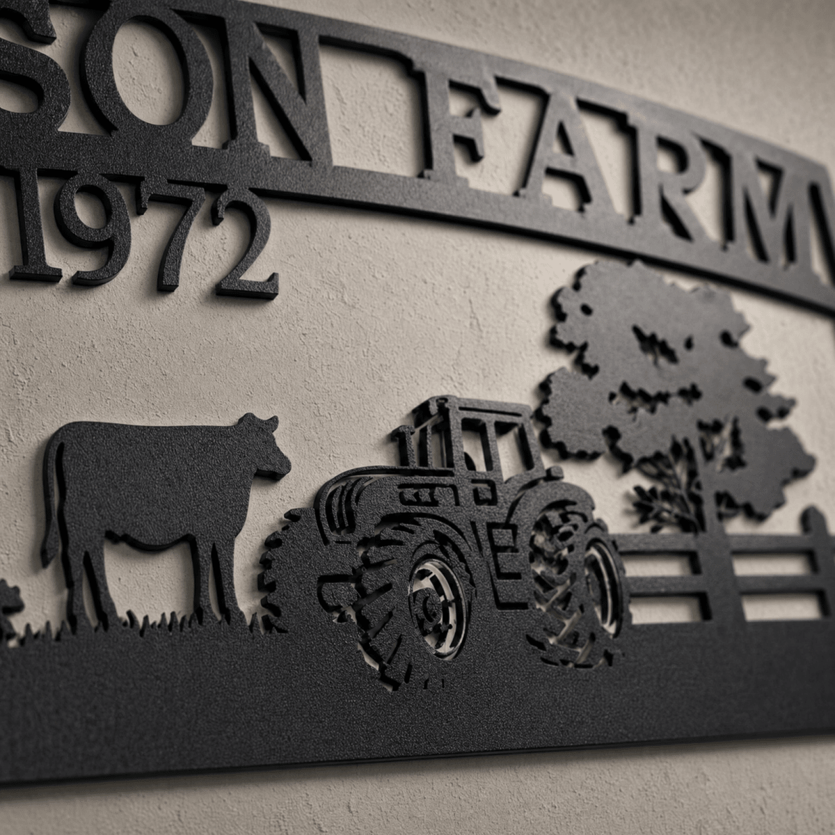 Custom Metal Farm Sign – The Anderson Farm – Established 1972 - BrossHome Metal Wall Art