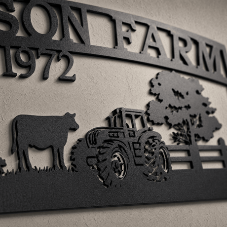 Custom Metal Farm Sign – The Anderson Farm – Established 1972 - BrossHome Metal Wall Art