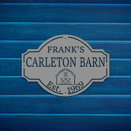 Custom Metal Farm Sign (With Family Name and Established Date) - BrossHome Metal Wall Art