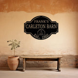 Custom Metal Farm Sign (With Family Name and Established Date) - BrossHome Metal Wall Art
