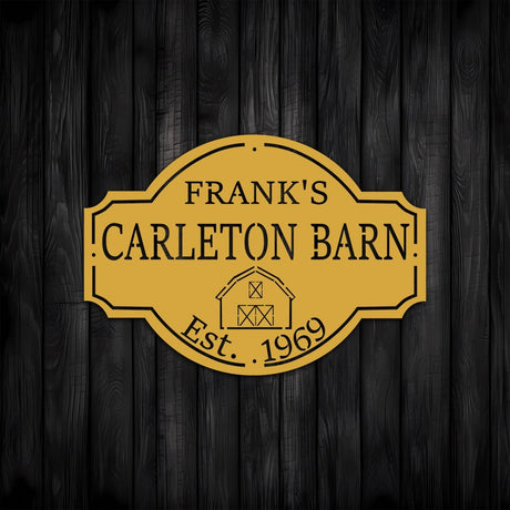 Custom Metal Farm Sign (With Family Name and Established Date) - BrossHome Metal Wall Art