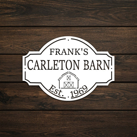 Custom Metal Farm Sign (With Family Name and Established Date) - BrossHome Metal Wall Art