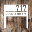 Custom Metal Garden Address Sign Stake - Durable Outdoor House Number Plate - BrossHome Metal Wall Art