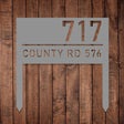 Custom Metal Garden Address Sign Stake - Durable Outdoor House Number Plate - BrossHome Metal Wall Art