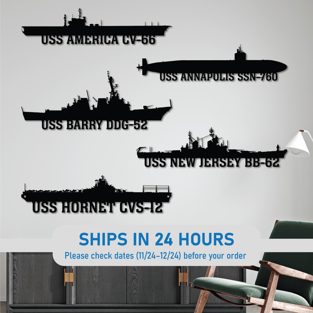 Custom Navy Ship Metal Wall Art - BrossHome Metal Wall Art