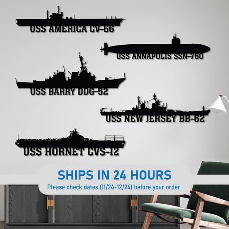 Custom Navy Ship Metal Wall Art - BrossHome Metal Wall Art