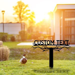 Custom Stake Metal Garden Sign
