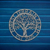 Custom Tree Metal Garden Sign Wall Art Decor - BrossHome Metal Wall Art