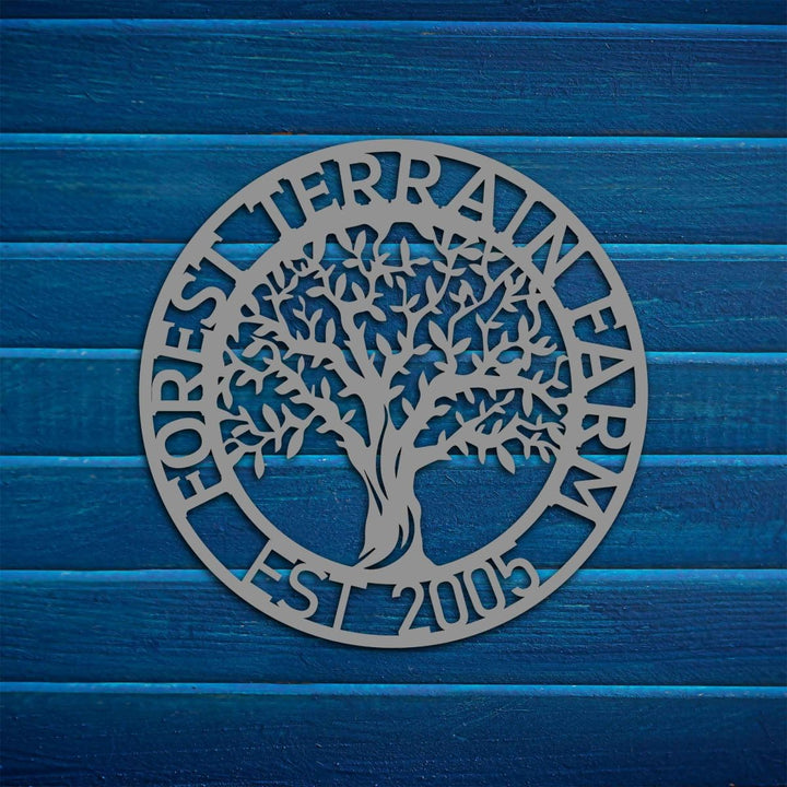 Custom Tree Metal Garden Sign Wall Art Decor - BrossHome Metal Wall Art