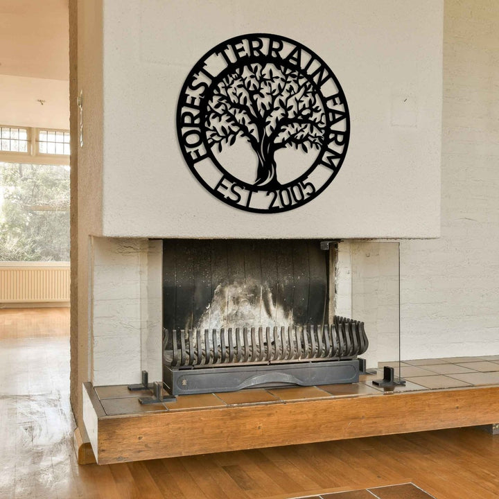 Custom Tree Metal Garden Sign Wall Art Decor - BrossHome Metal Wall Art