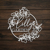 Custom Your Name Metal Hanging Garden Sign - BrossHome Metal Wall Art
