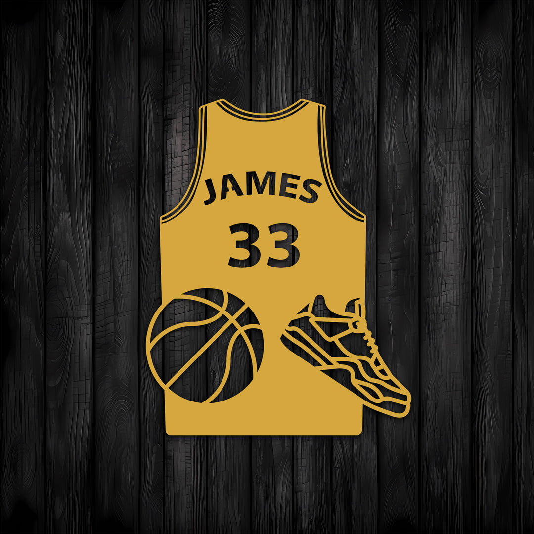 Basketball Jersey Name Custom Wall Art Decor