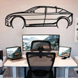 Ev6 Car Silhouette Metal Wall Art - BrossHome Metal Wall Art