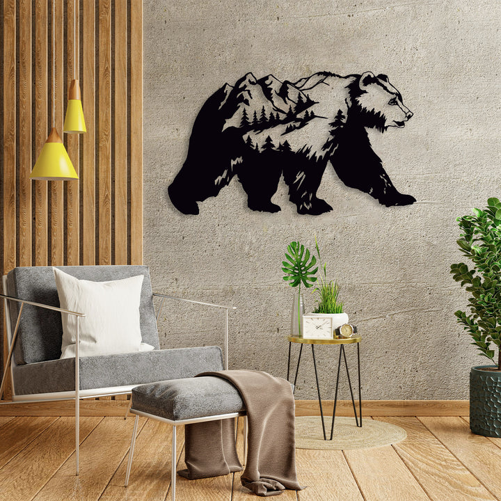 Metal Bear Wall Art