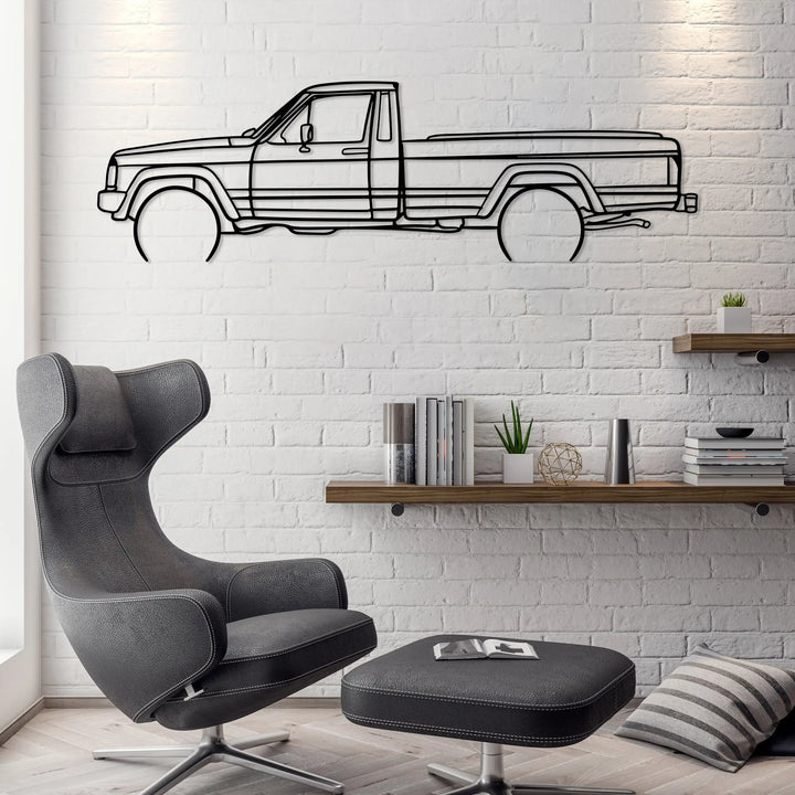 Comanche Car Silhouette Metal Wall Art - 2