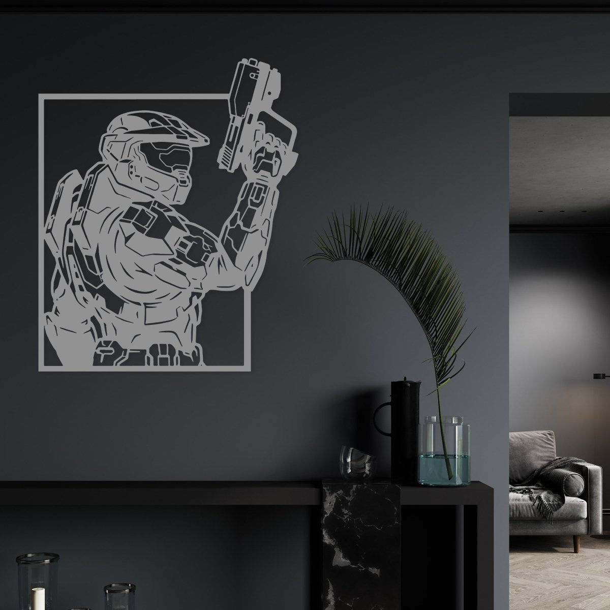 Futuristic Soldier Metal Wall Art - BrossHome Metal Wall Art