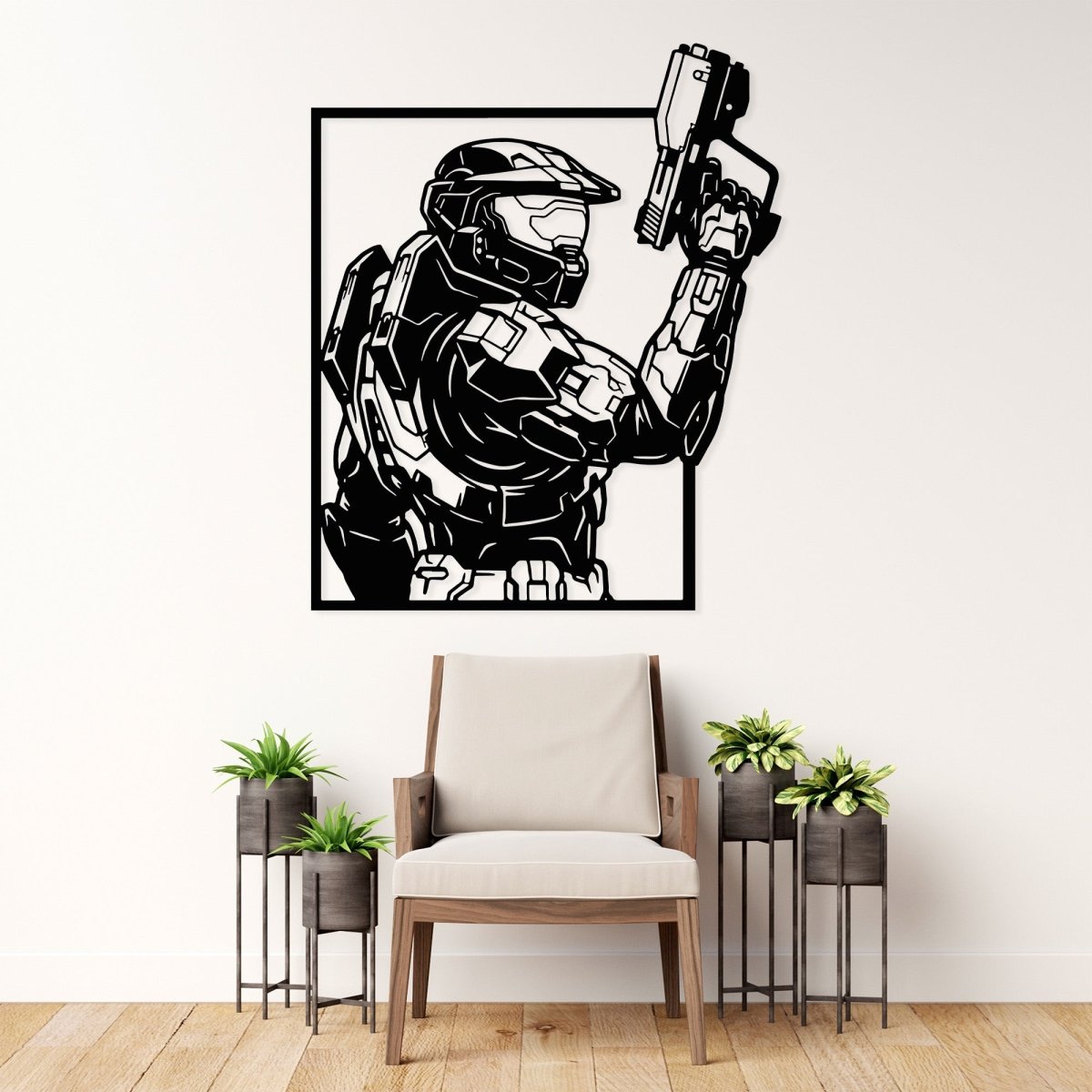 Futuristic Soldier Metal Wall Art - BrossHome Metal Wall Art