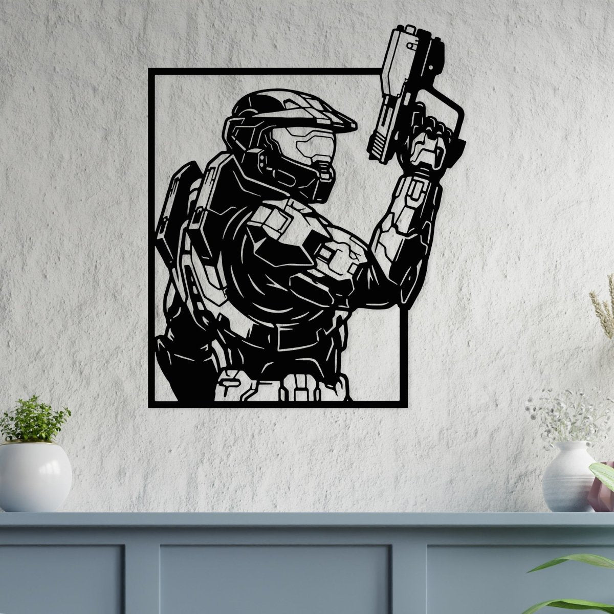 Futuristic Soldier Metal Wall Art - BrossHome Metal Wall Art