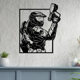 Futuristic Soldier Metal Wall Art - BrossHome Metal Wall Art