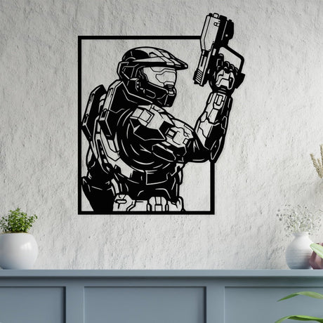 Futuristic Soldier Metal Wall Art - BrossHome Metal Wall Art