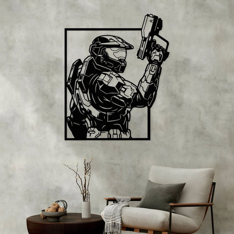 Futuristic Soldier Metal Wall Art - BrossHome Metal Wall Art