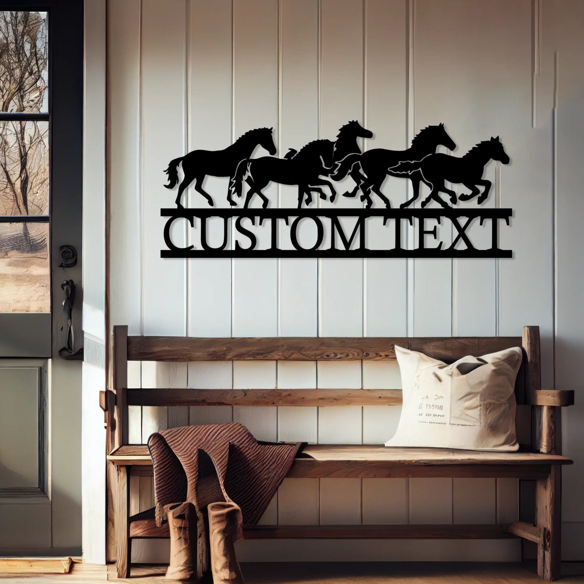 Galloping Horses Custom Metal Garden Sign Decor | Bross Home ...
