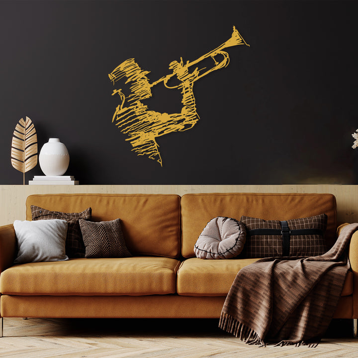 Saxophone Wall Art Metal