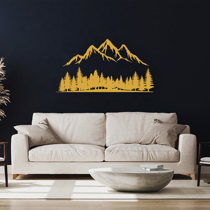 Mountain Forest Metal Wall Decor