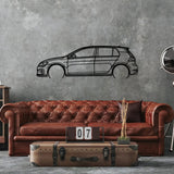 Golf Gti Car Silhouette Wall Art - BrossHome Metal Wall Art