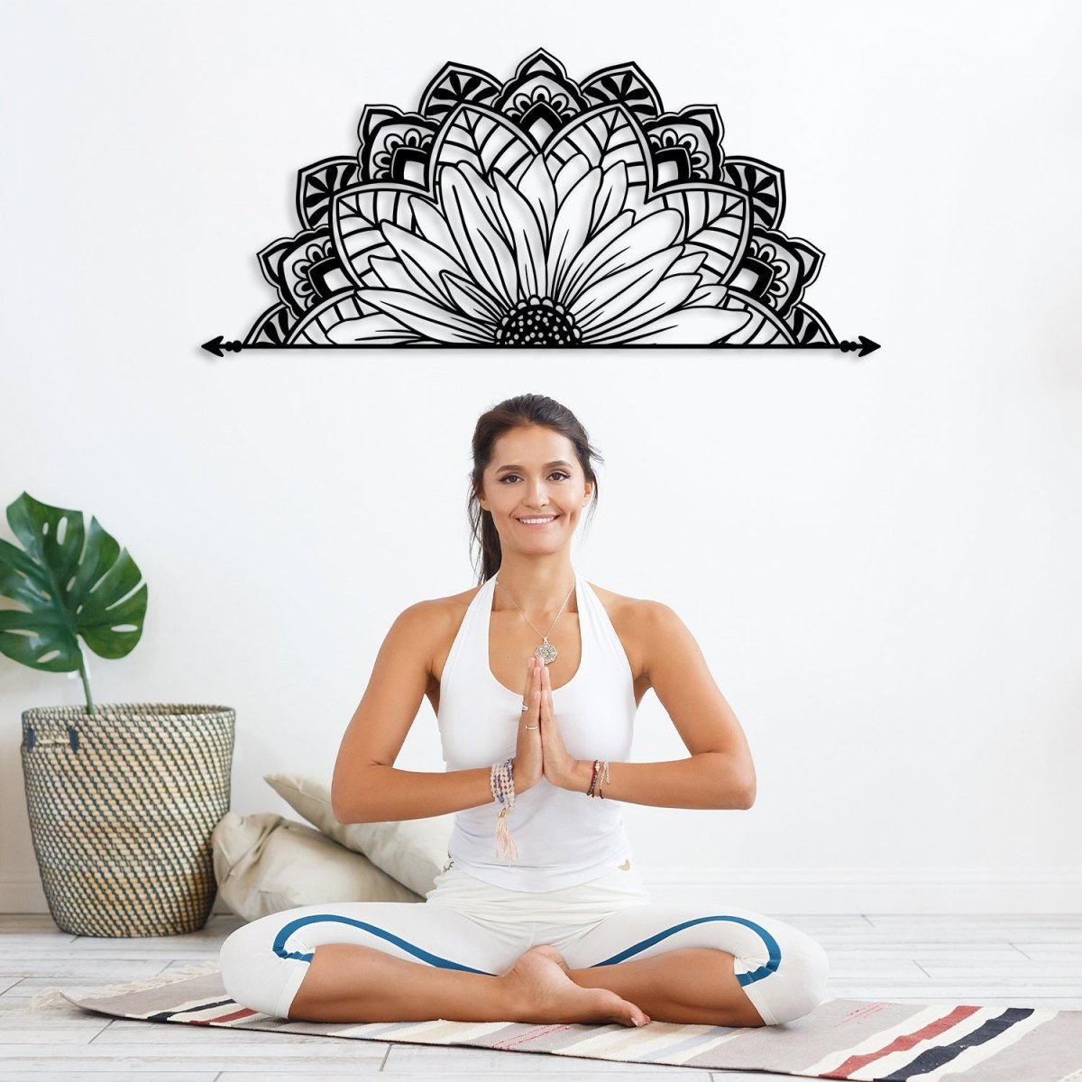 Half Mandala Metal Wall Art - BrossHome Metal Wall Art